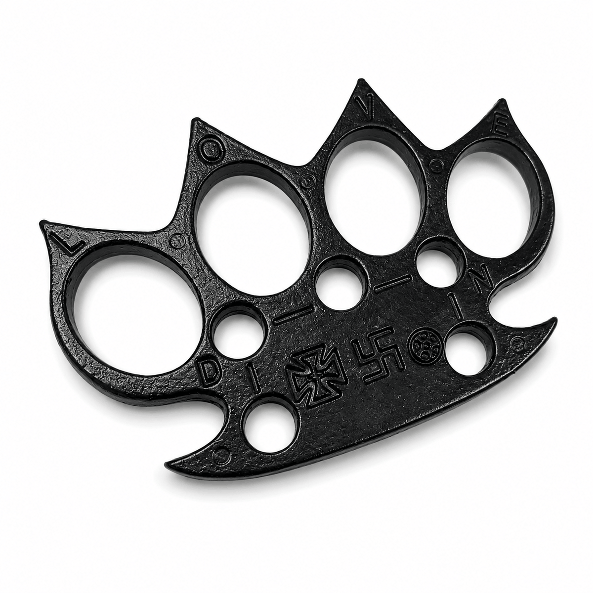 Schwarze Metallbox BlackAirsoft IRON FANG mit 4 Dornen