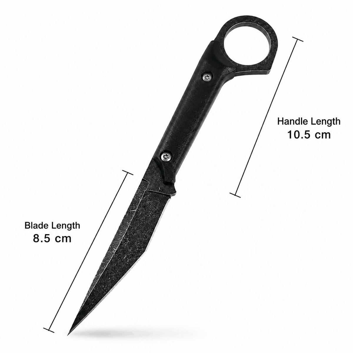 Messer Black Airsoft Shadow Ring mit Scheide