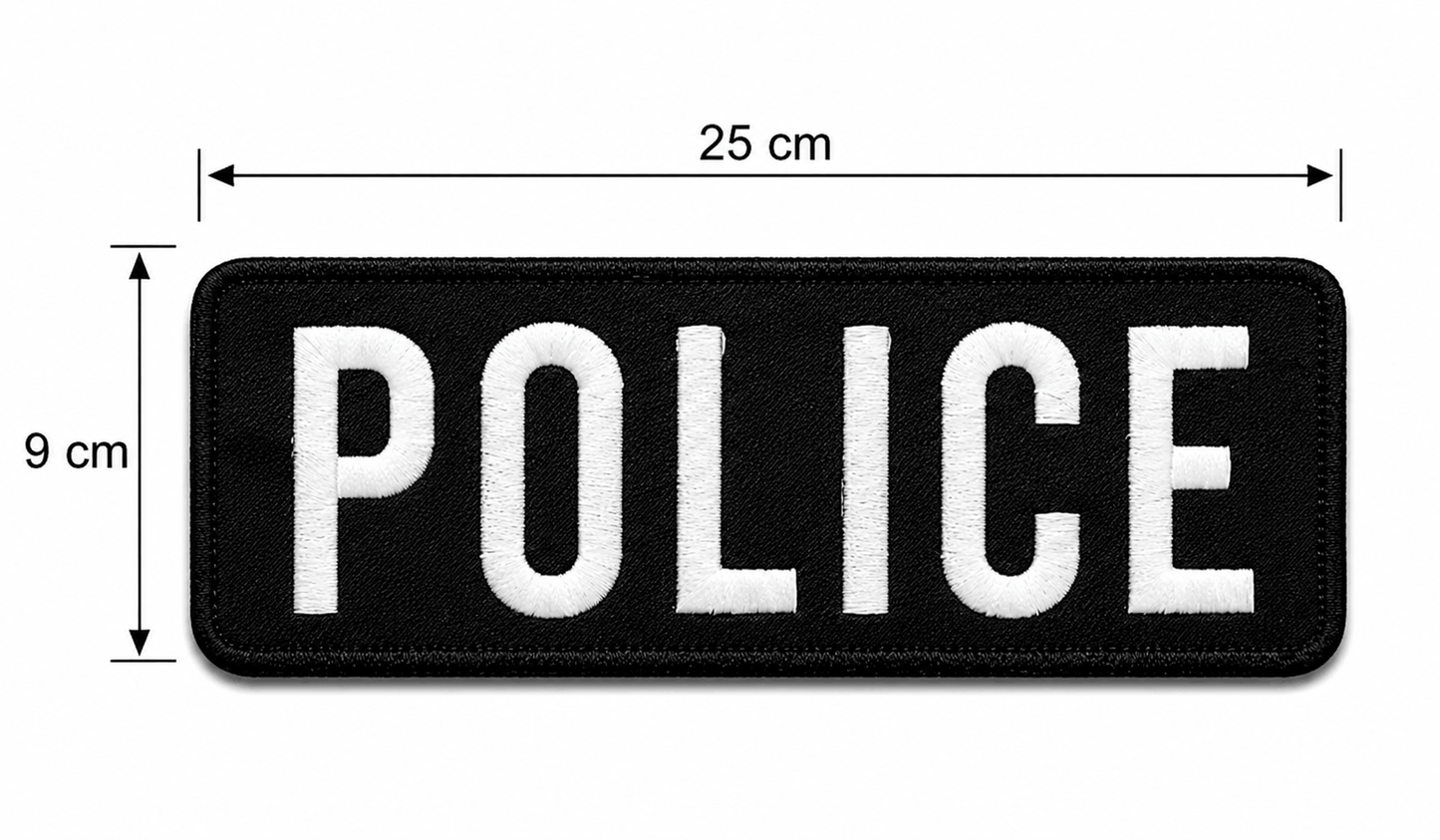 Нашивка POLICE 25x9 cm с велкро гръб