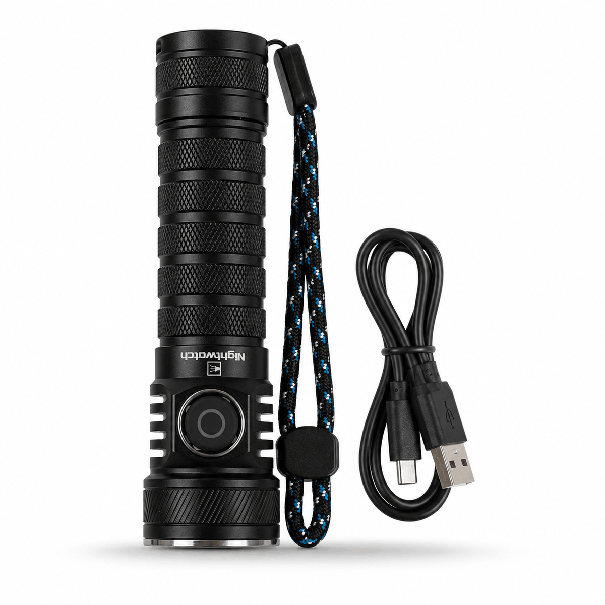 Akku-LED-Taschenlampe Nightwatch, 12 cm, mit USB-C-Ladefunktion