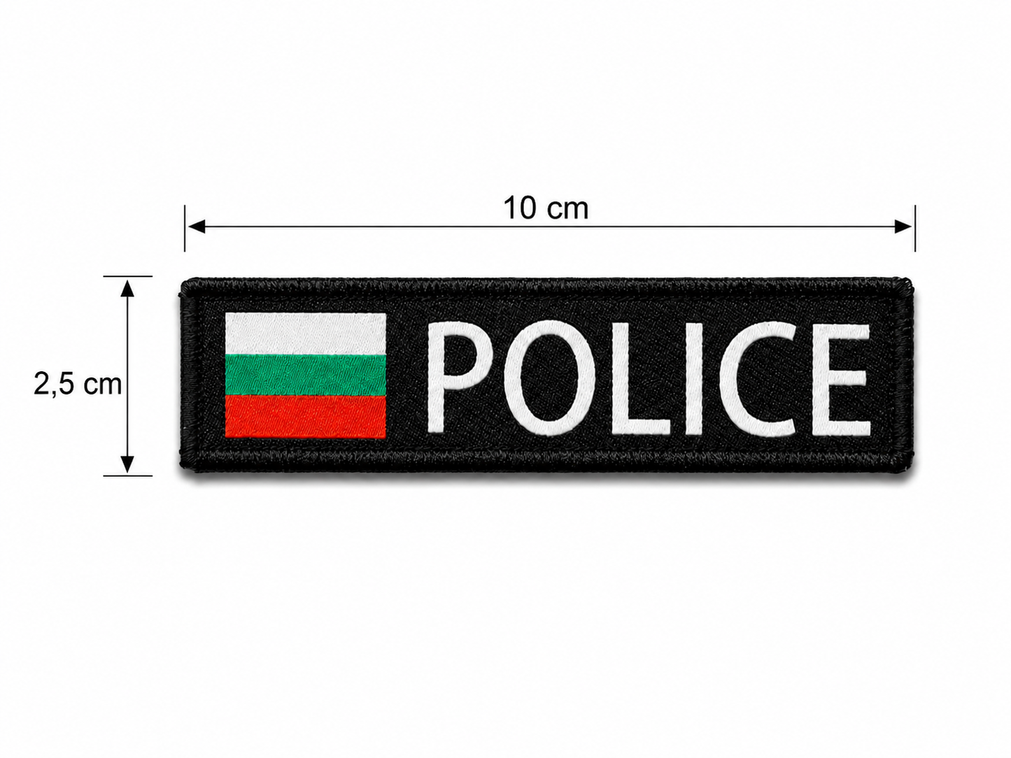 Нашивка POLICE 10x2.5 cm с велкро гръб