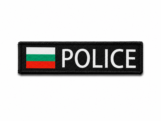 Нашивка POLICE 10x2.5 cm с велкро гръб