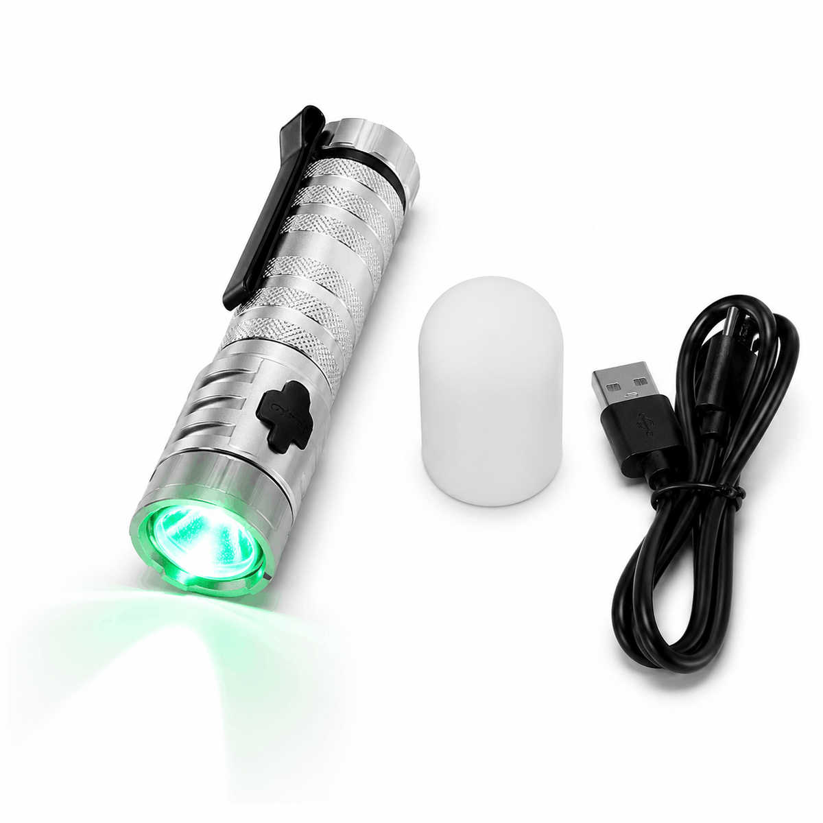 Lampe torche rechargeable 2-en-1 BlackAirsoft AURORA 14 cm avec diffuseur