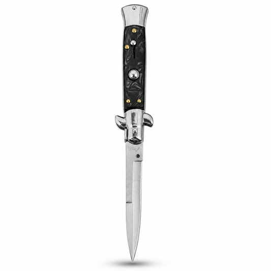 Stiletto automata kés, 22 cm – 440 rozsdamentes acél