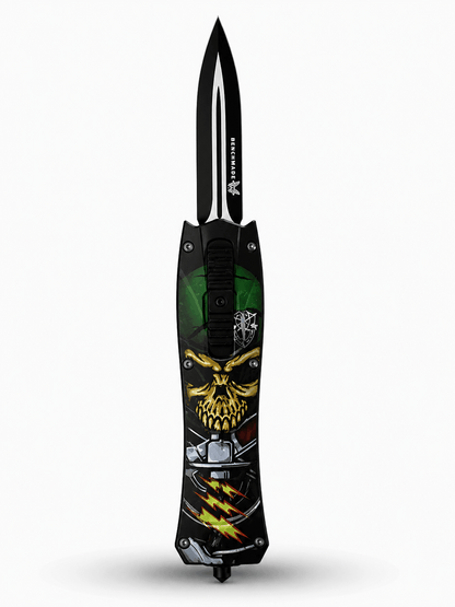 Автоматичен нож Black Airsoft Inferno OTF с изскачащо острие