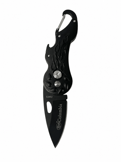 Сгъваем нож Black Airsoft Columbia Mini - Карабинер