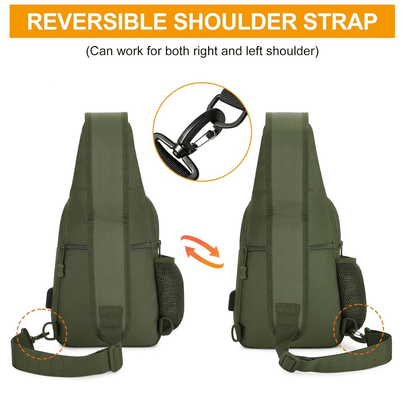 Тактическа кросбоди чанта Black Airsoft Tactical Sling Bag