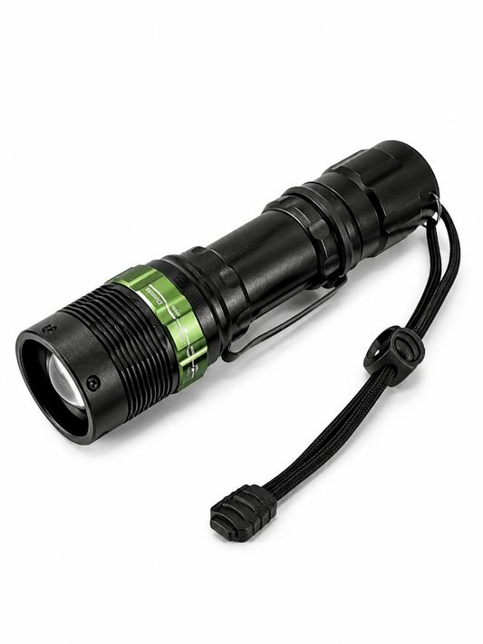 Тактически LED фенер BlackAirsoft GREENFORGE с Zoom, Li-ion батерия