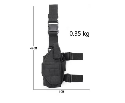 Кобур за бедро, регулируем, дясно бедро, черен