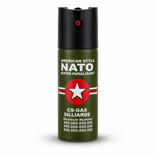Лютив спрей NATO CS-GAS 60 ml – спрей за самозащита с дюза Jet до 3 м
