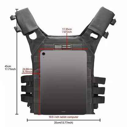 Тактическа жилетка Plate Carrier, система MOLLE, регулируема