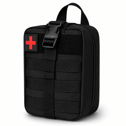 Тактическа аптечка MOLLE BlackAirsoft Rip-Away, медицинска чанта за първа помощ