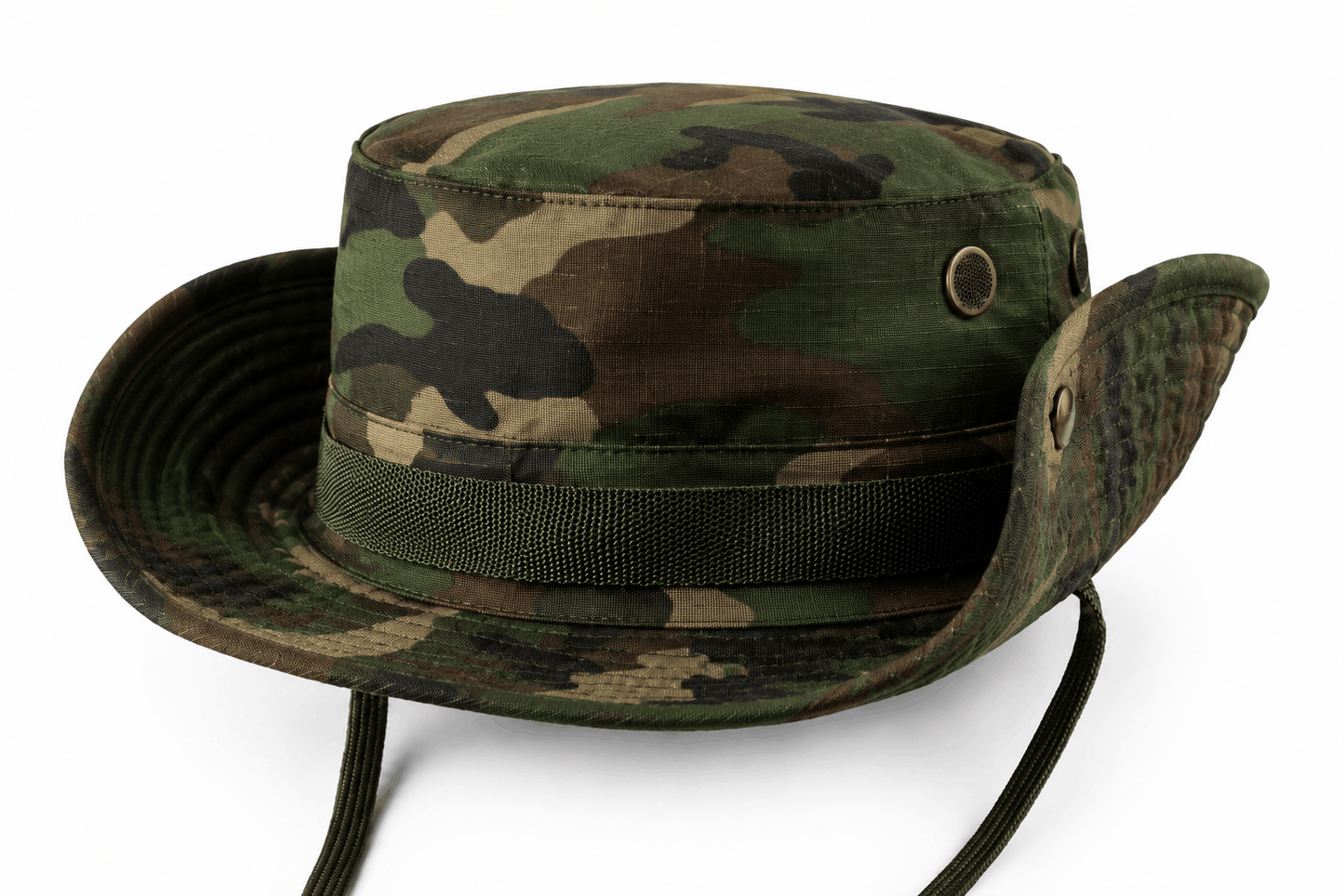 Тактическа шапка Black Airsoft BOONIE – с връзка и вентилационни отвори