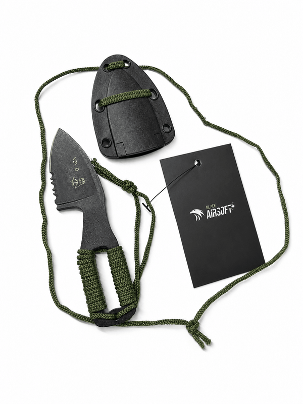 Тактически нож KEYD Black Airsoft за врат с кания